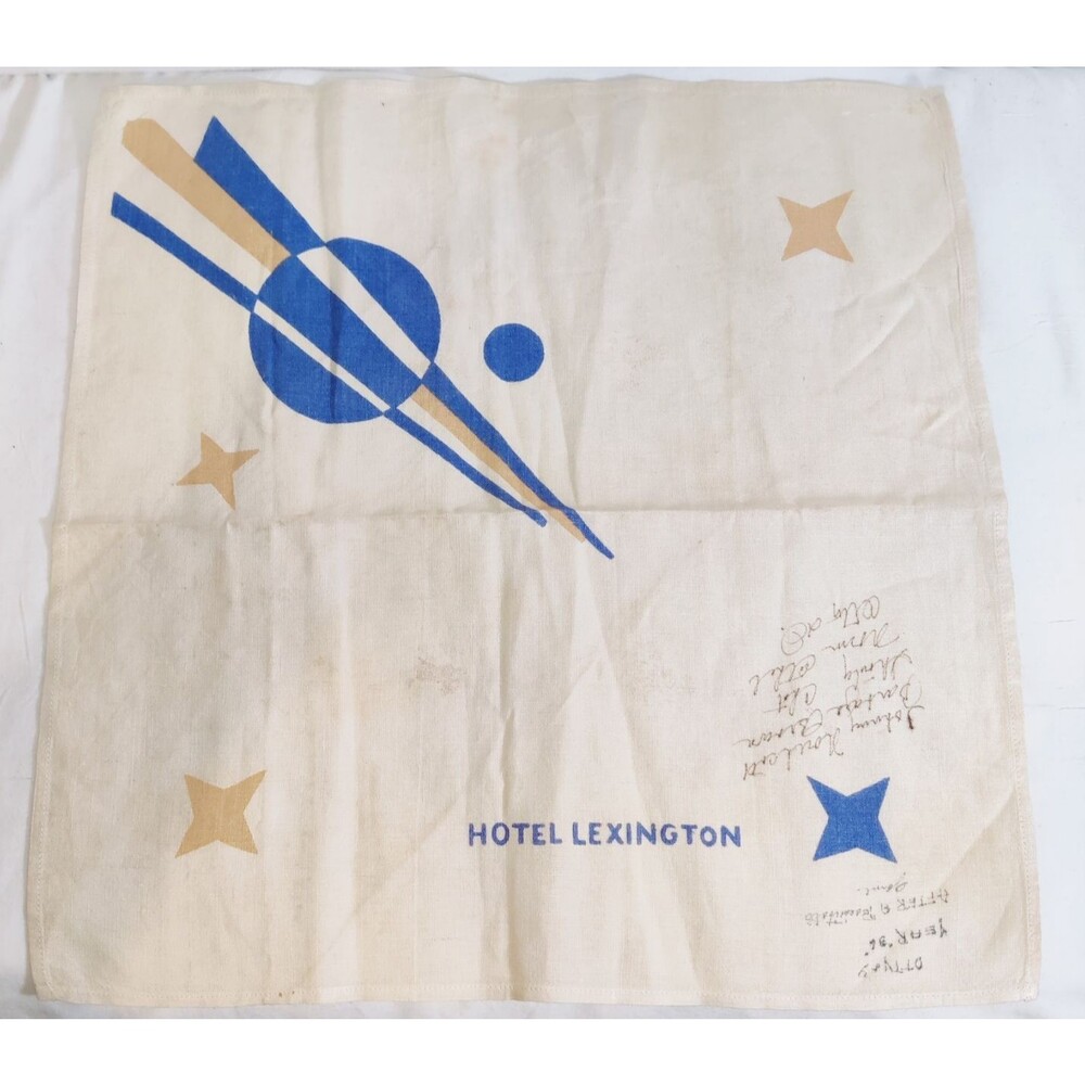 1936 Hotel Lexington New York City 48th Street NY Manhattan Handkerchief